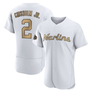 Miami Marlins Men's Jazz Chisholm Jr. Los 2022 All-Star Game Jersey - White Authentic