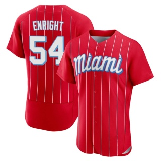 Miami Marlins Men's Nicholas Enright 2021 City Connect Jersey - Red Authentic