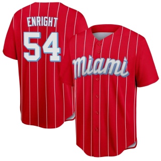 Miami Marlins Men's Nicholas Enright 2021 City Connect Jersey - Red Replica