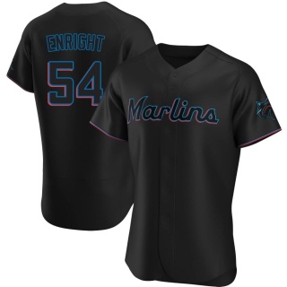 Miami Marlins Men's Nicholas Enright Alternate Jersey - Black Authentic