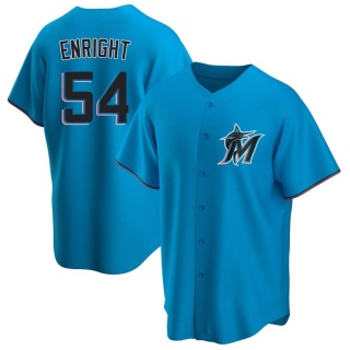 Miami Marlins Men's Nicholas Enright Alternate Jersey - Blue Replica