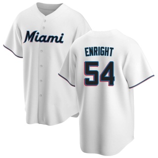 Miami Marlins Men's Nicholas Enright Home Jersey - White Replica
