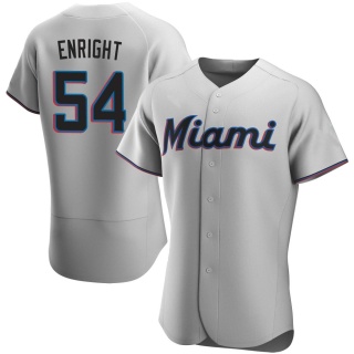 Miami Marlins Men's Nicholas Enright Road Jersey - Gray Authentic