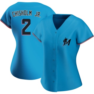 Miami Marlins Women's Jazz Chisholm Jr. Alternate Jersey - Blue Authentic