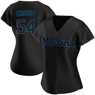 Miami Marlins Women's Nicholas Enright Alternate Jersey - Black Authentic
