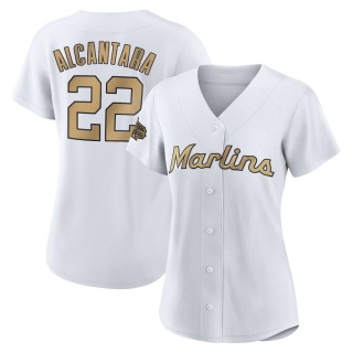 Miami Marlins Women's Sandy Alcantara 2022 All-Star Game Jersey - White Authentic