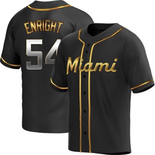 Miami Marlins Youth Nicholas Enright Alternate Jersey - Black Golden Replica