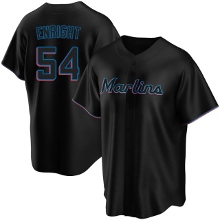 Miami Marlins Youth Nicholas Enright Alternate Jersey - Black Replica